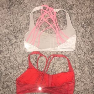 Two size 4 lululemon sports bras